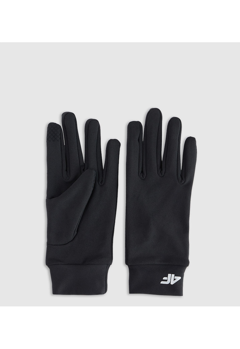 Manusi Touch Screen unisex negre - marimea L - material sintetic - design fara izolatie
