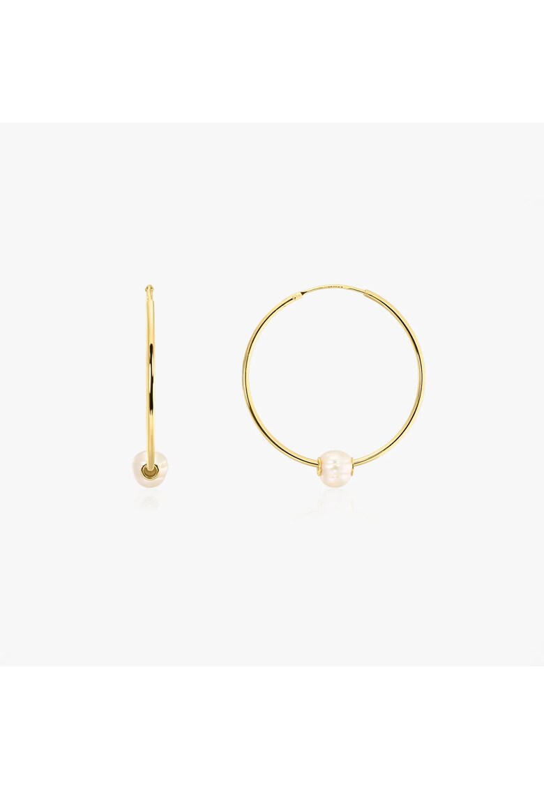 Cercei din argint Golden Ines - Perla Naturala