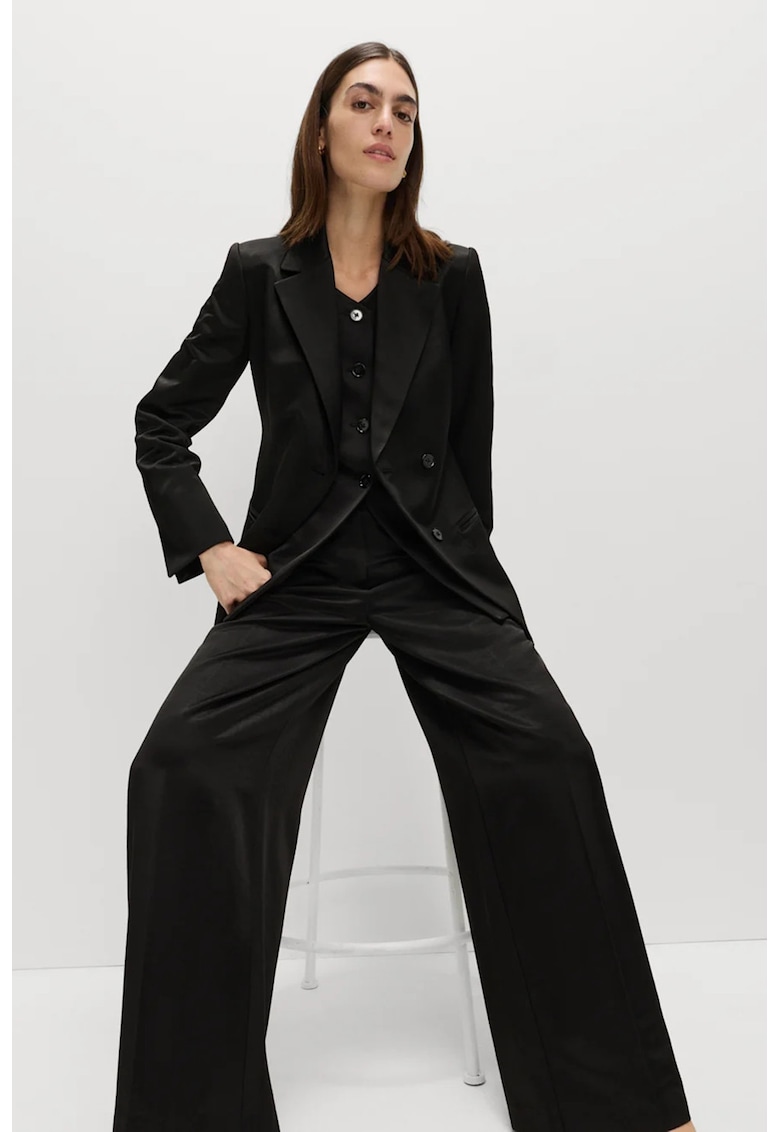 Sacou cu design asimetric - Negru