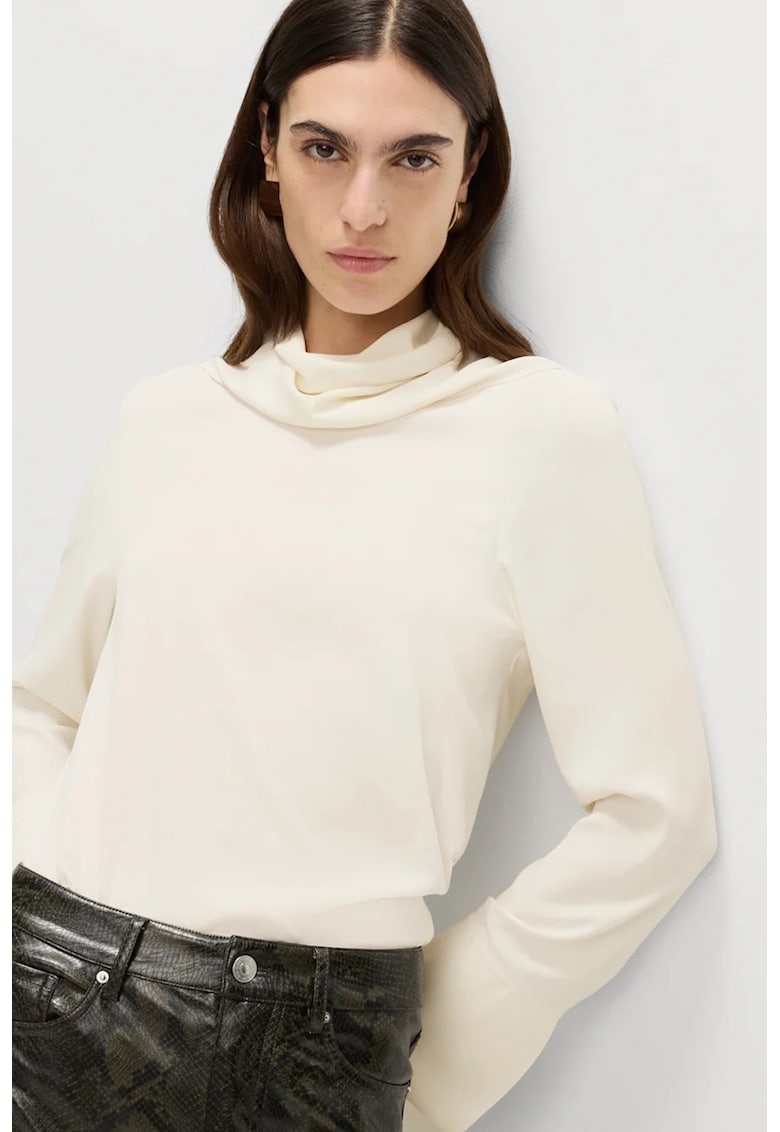 Bluza cu guler sal - Bej