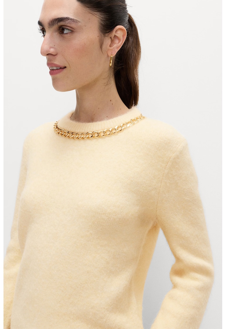 Marks Spencer Pulover cu detaliu din lant - Galben pal