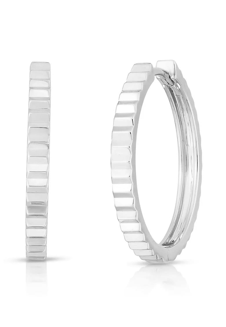 Cercei rotunzi din otel inoxidabil - Argintiu