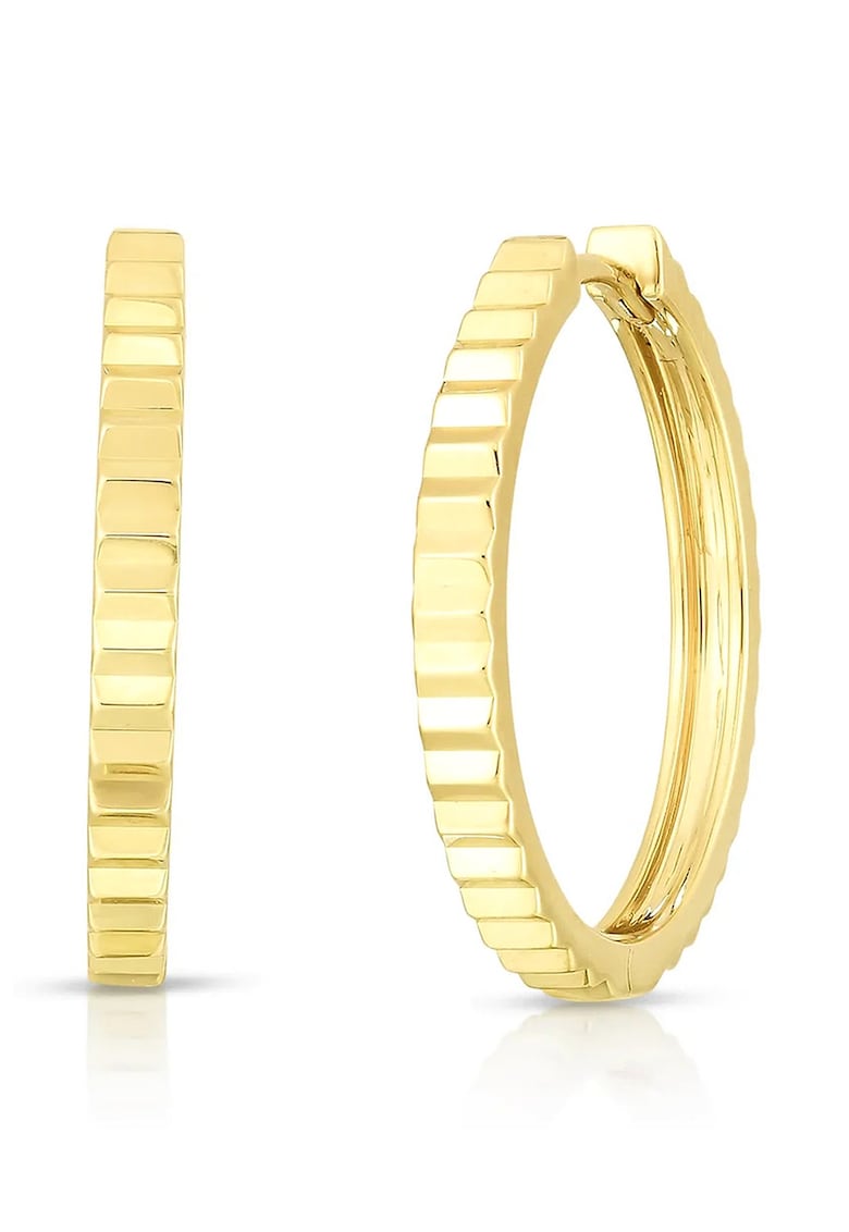 Cercei rotunzi din otel inoxidabil - Auriu