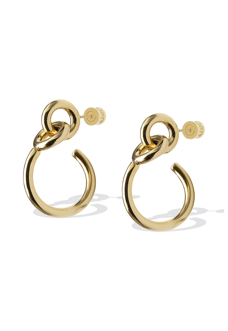 Cercei rotunzi din otel inoxidabil - Auriu