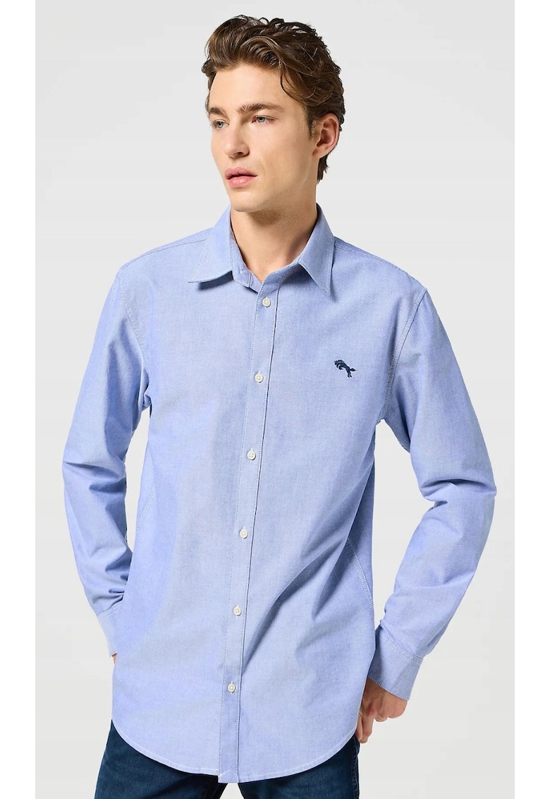 Camasa barbati - Oxford - regular fit - albastru - bumbac -