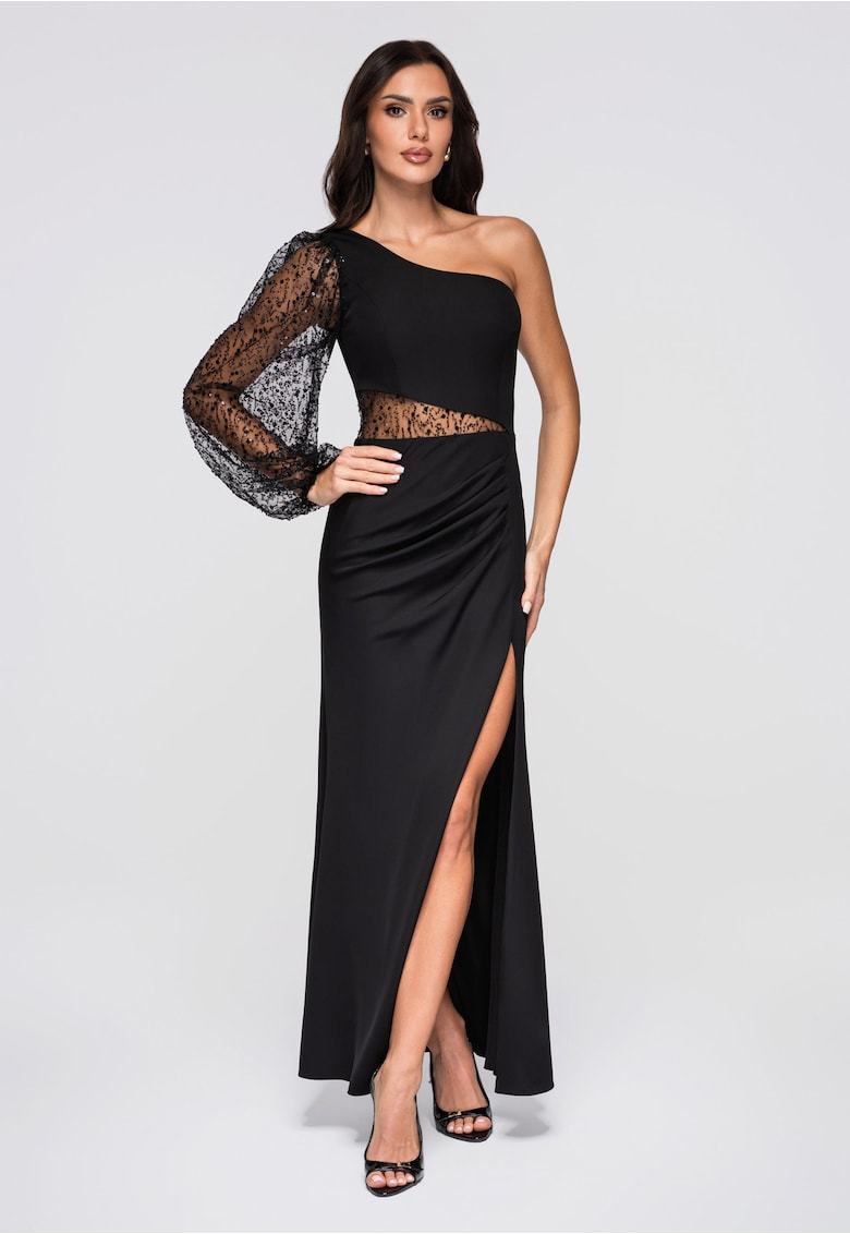 Rochie de seara maxi LA-OM-DLR261 - Negru