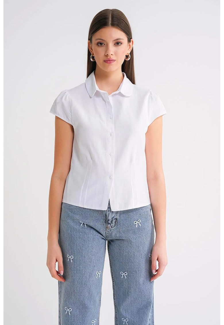 Camasa dama Slim Fit alb - Alb
