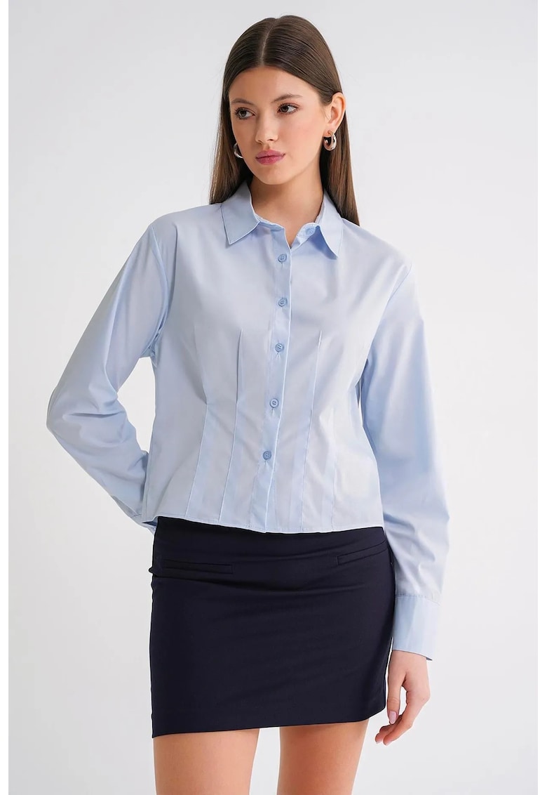 Camasa dama - camasa slim fit - albastru deschis - textil