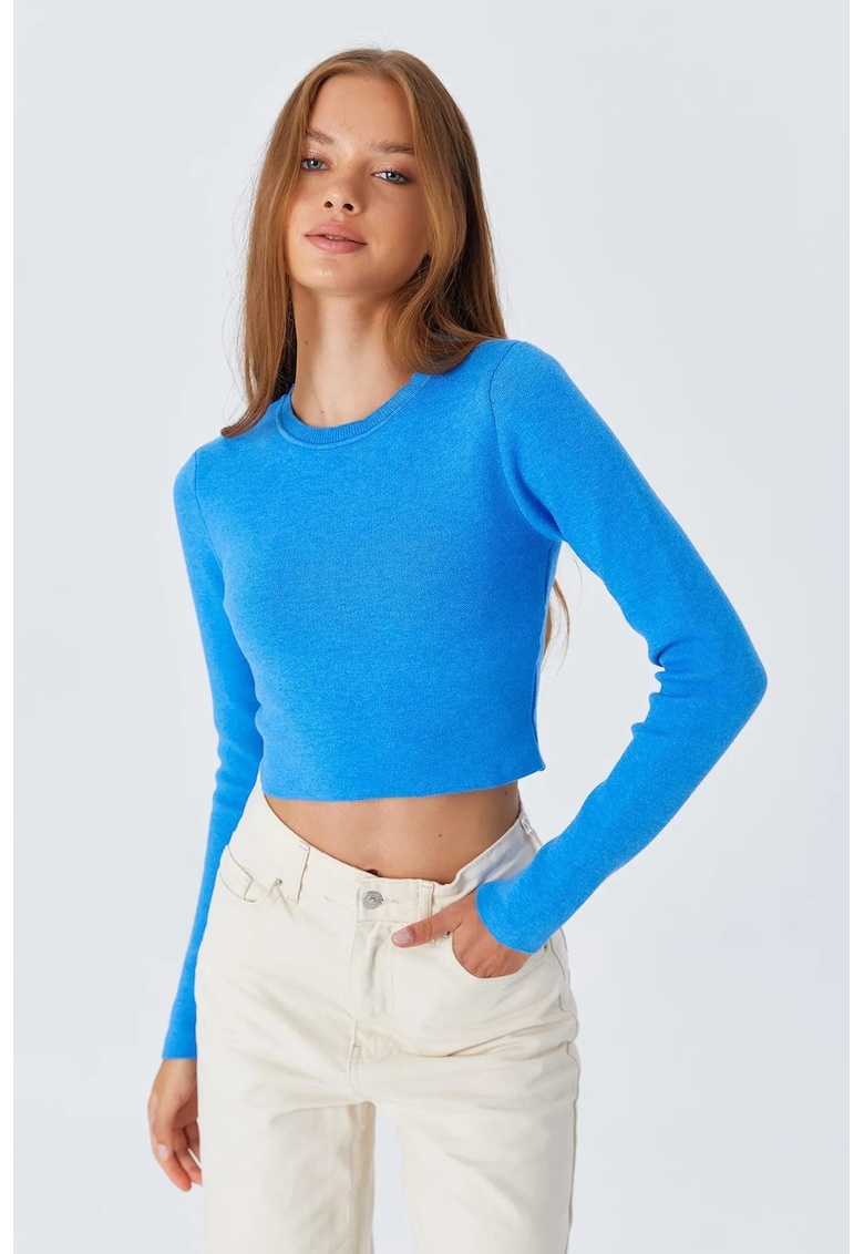 Pulover dama - Albastru - Jerseu -