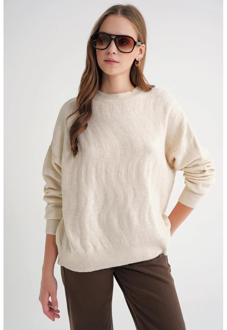 Pulover dama - Tricot - Alb -