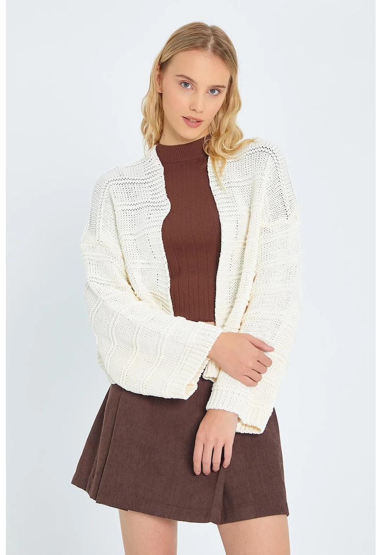 Cardigan tricotat - V-Neck - natural -