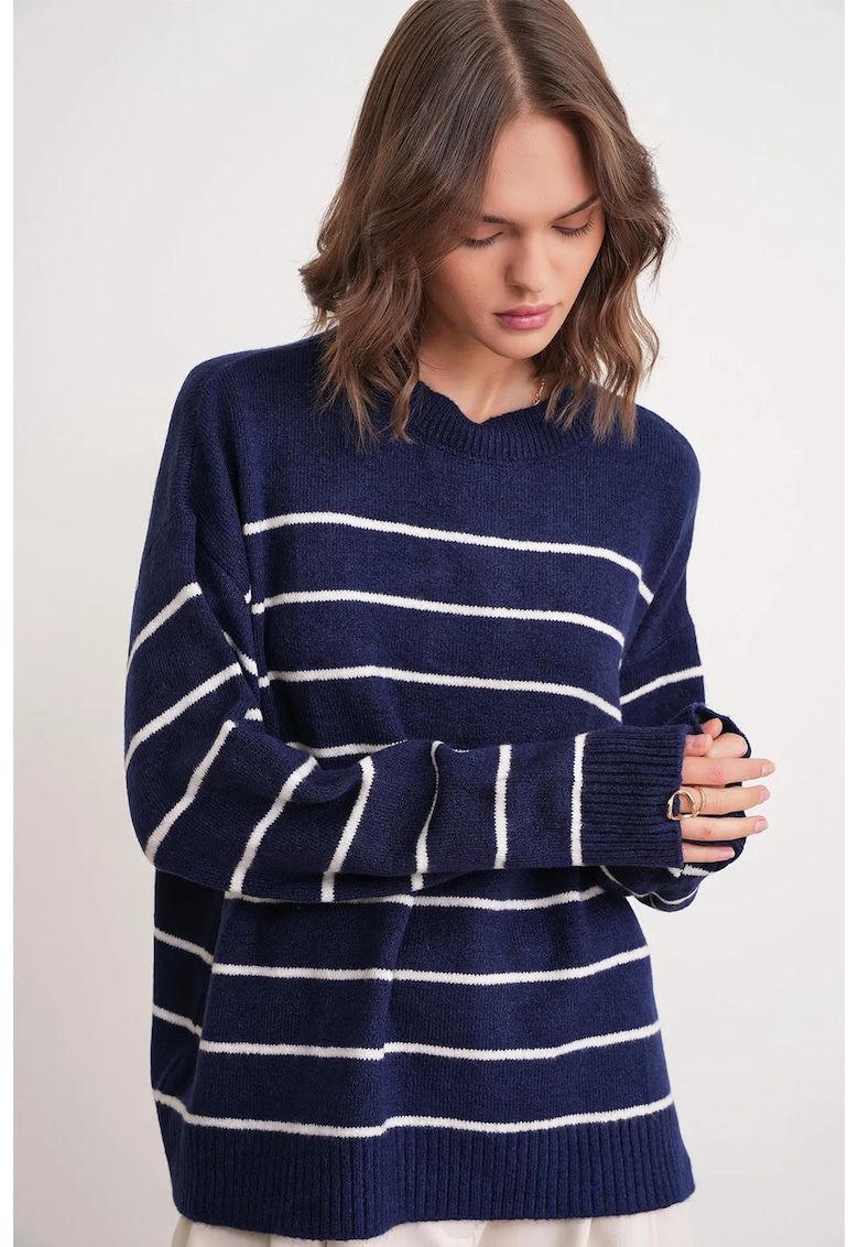 Pulover dama - tricot - albastru marin -