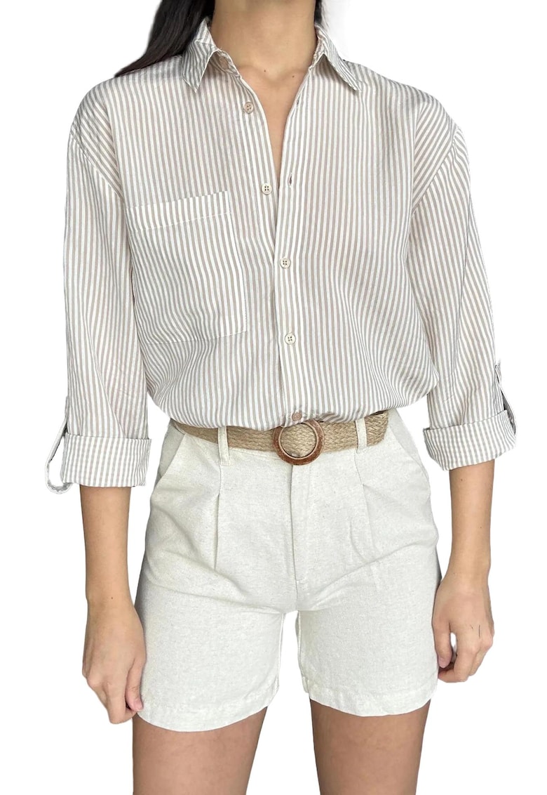 Camasa dama - dungi - alb-maro - textil -