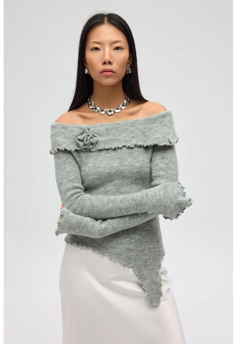 Pulover dama - Tricot - Gri -