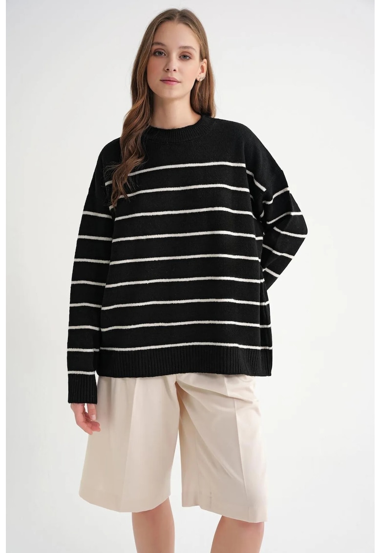 Pulover dama - Dungi - Tricot - Negru -