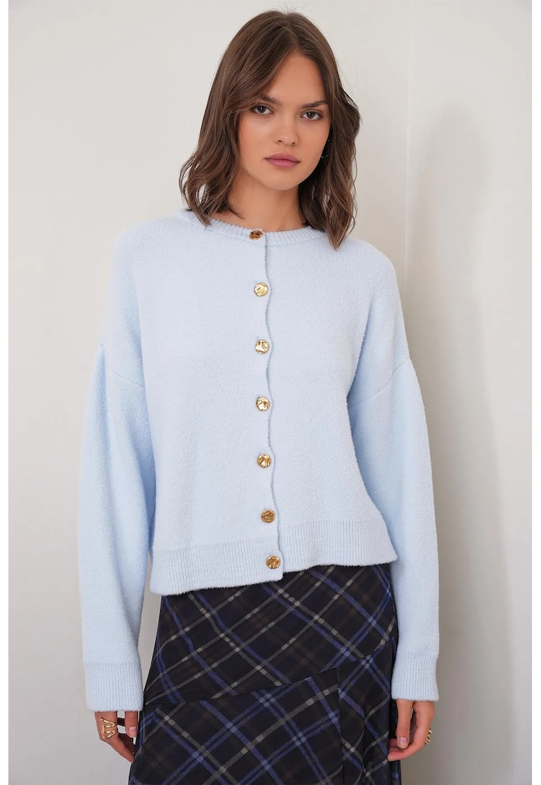 Pulover dama - Tricot - Albastru deschis -