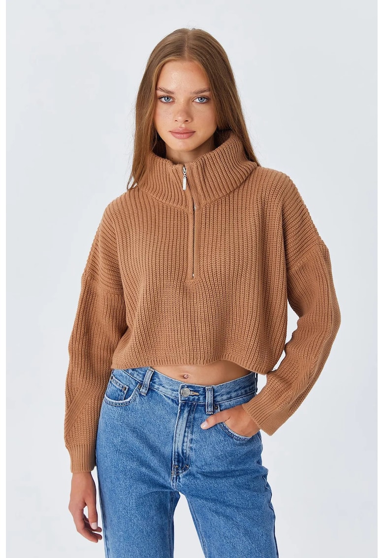 Pulover dama - Maro camel - Tricot -