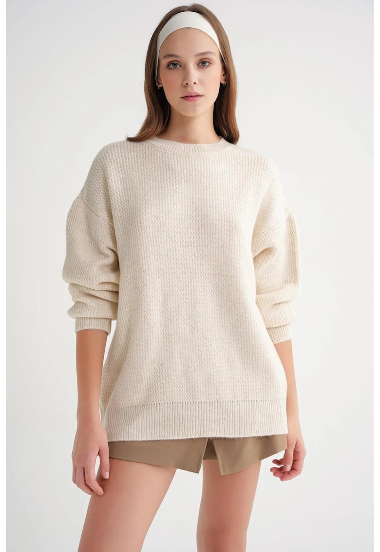 Pulover dama - Tricot - Alb -