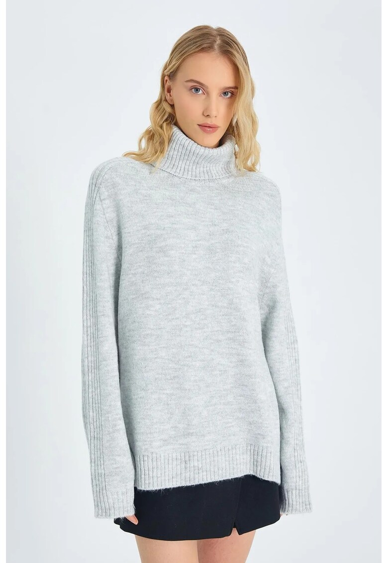 Pulover dama - Gri - Tricot -