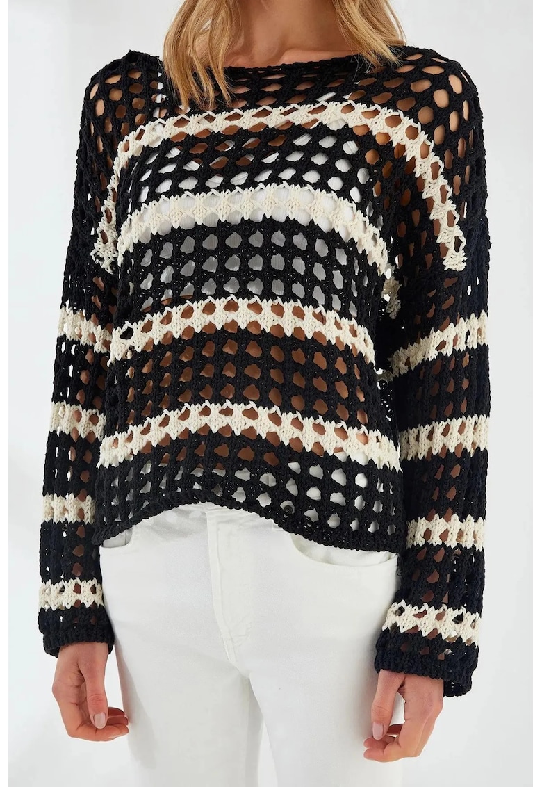 Pulover dama - Dungi - Tricot - Negru -
