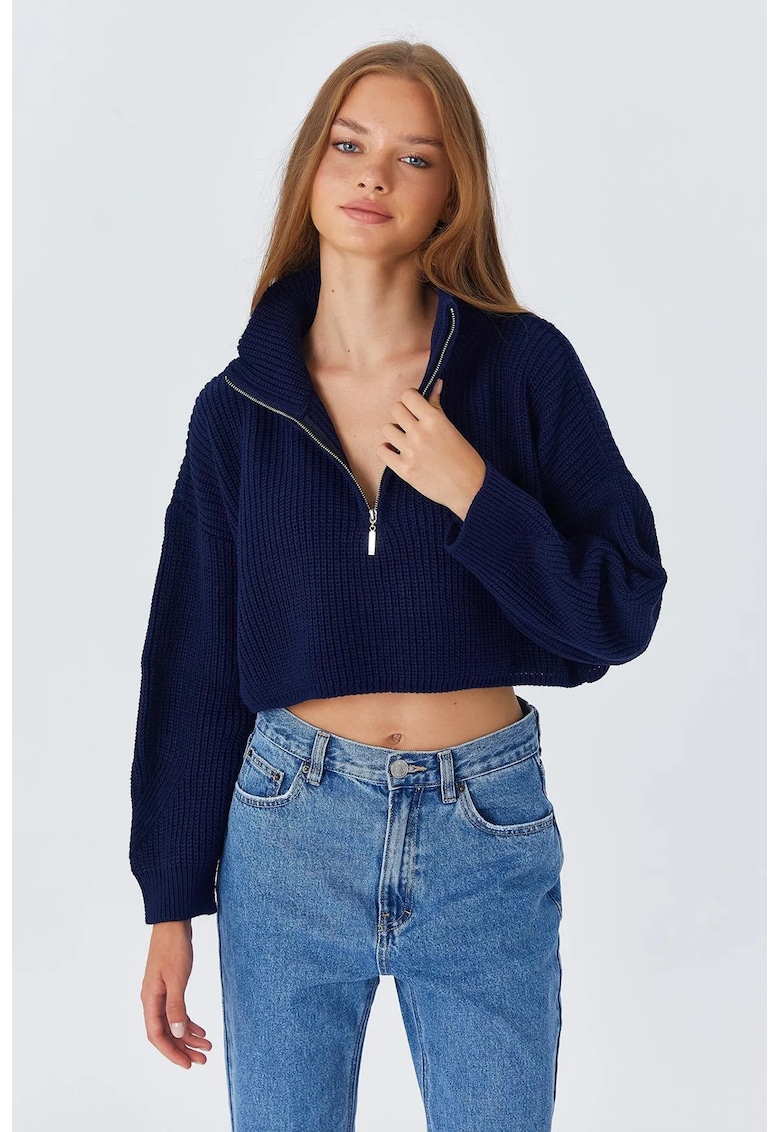 Pulover dama - Bleumarin - Tricot -