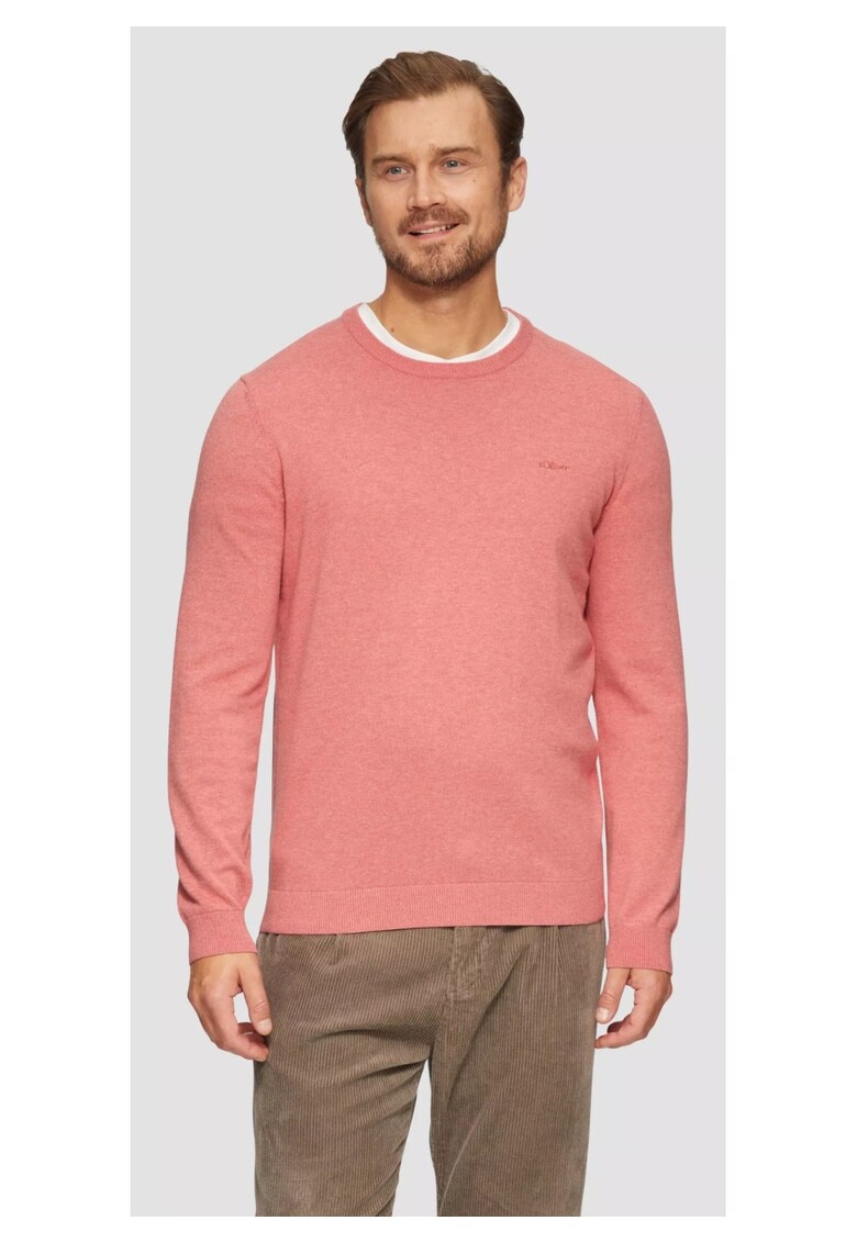 Pulover cu decolteu la baza gatului 2143173 - Roz prafuit -