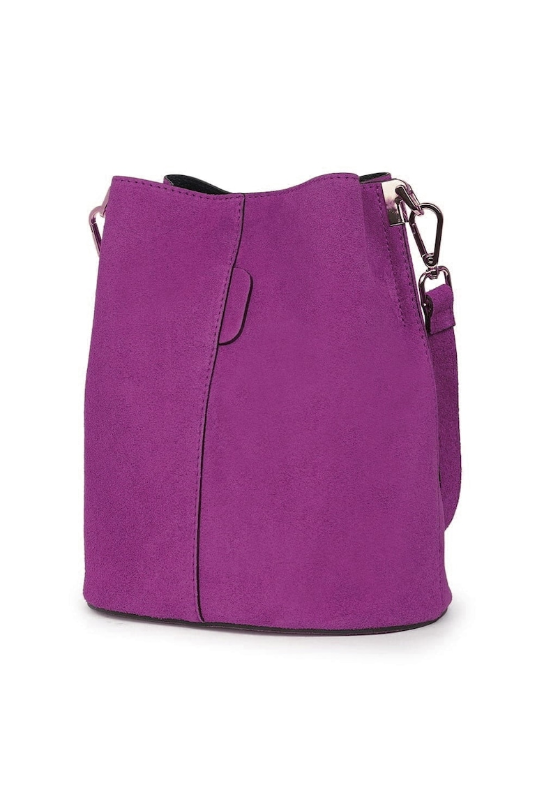 Geanta dama din piele intoarsa Milena mov