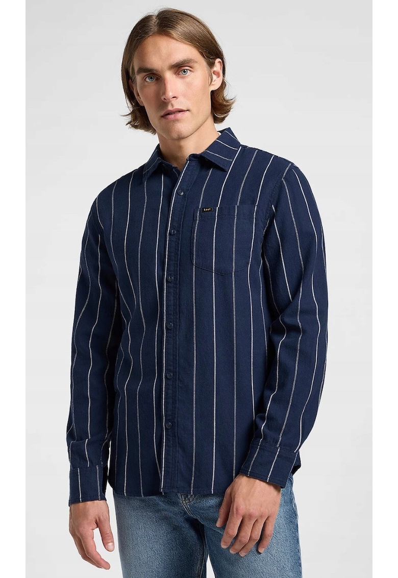 Camasa barbati - model MERCANTILE - supradimensionata - bumbac - Albastru