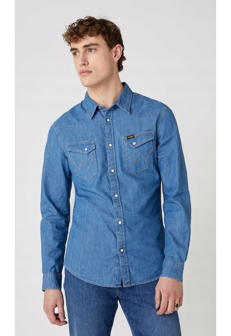 Camasa barbati - Slim Fit - Albastru - Bumbac