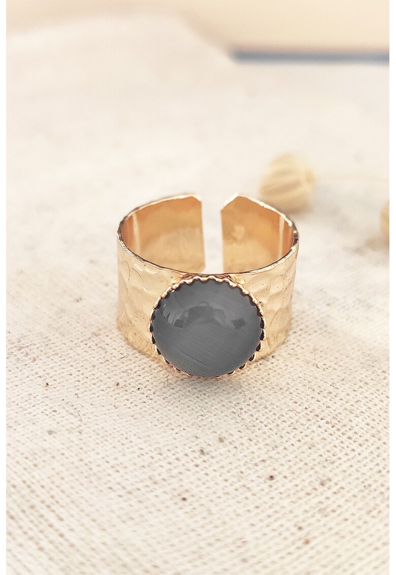 Inel ajustabil cu piatra cat-eye