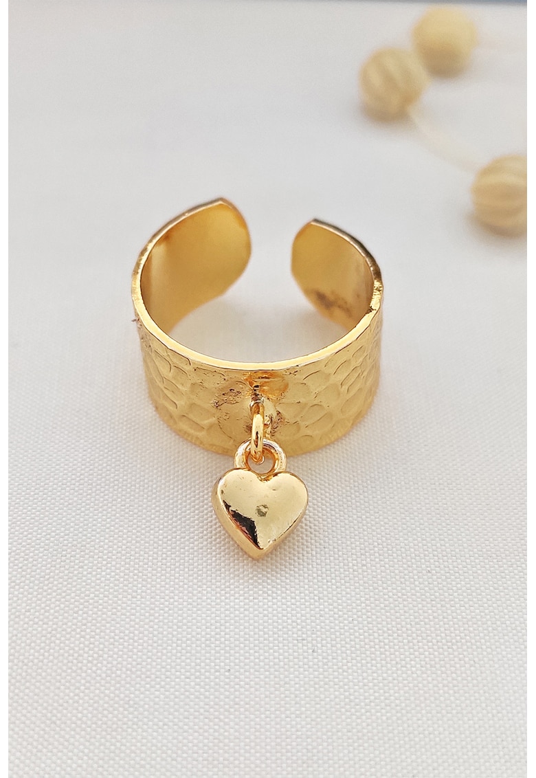 Inel cu detaliu discret in forma de inima - Auriu