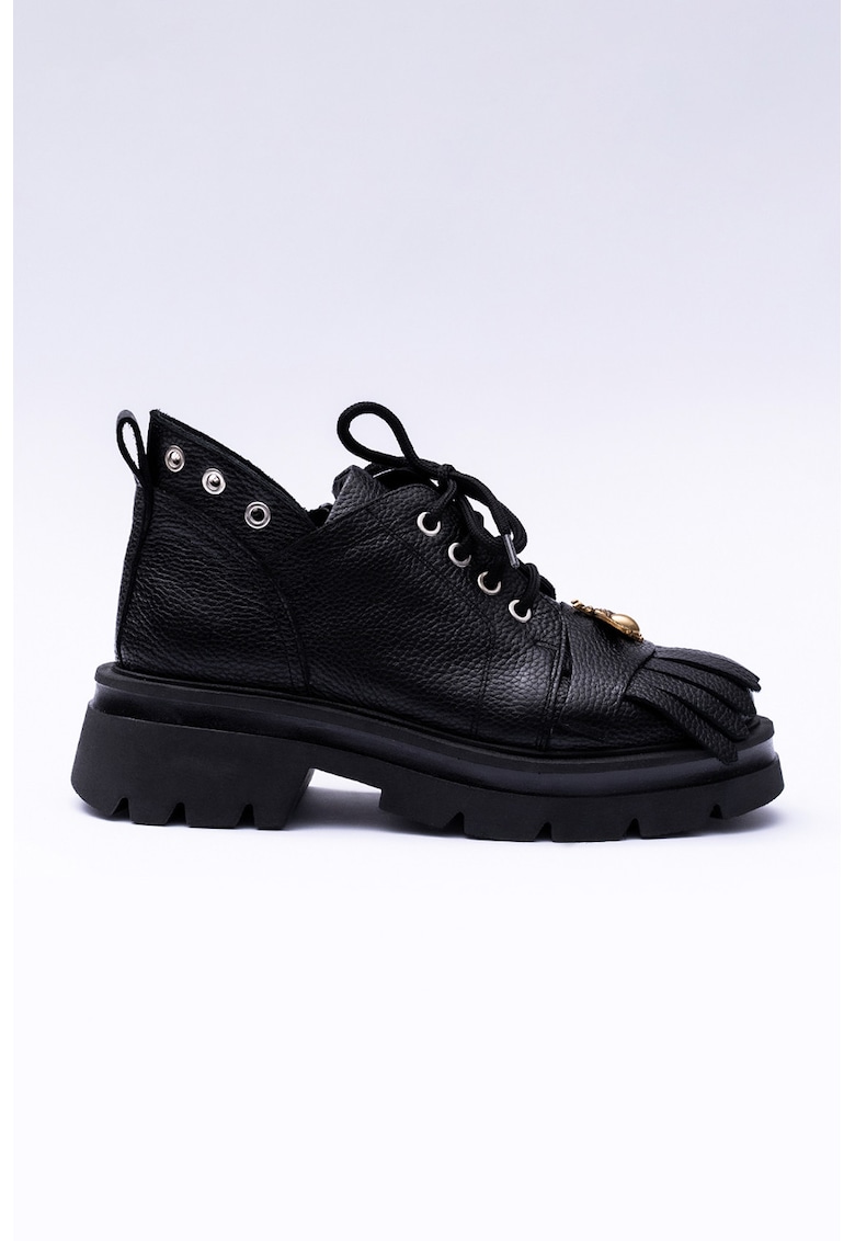 Pantofi casual din piele cu fermoar