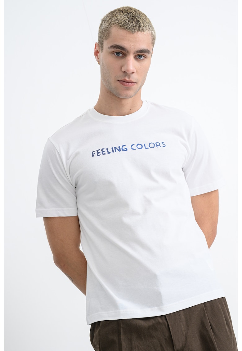 Tricou din bumbac cu design text