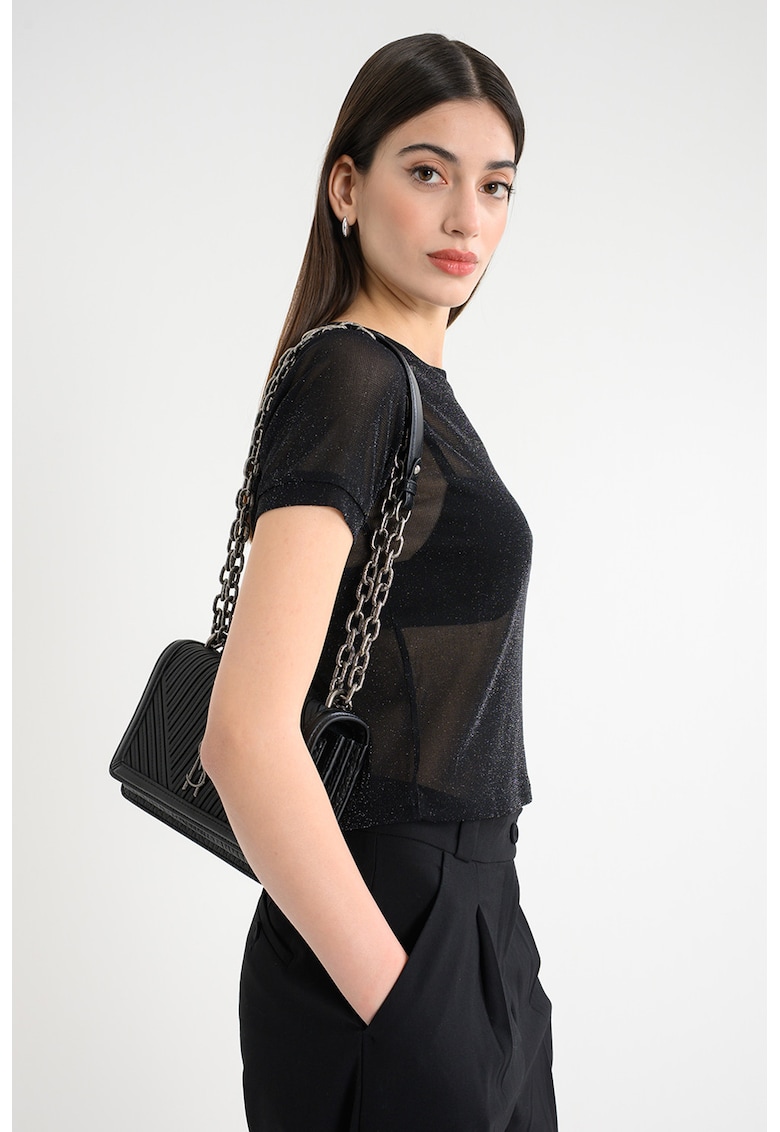 Bluza transparenta cu aspect stralucitor