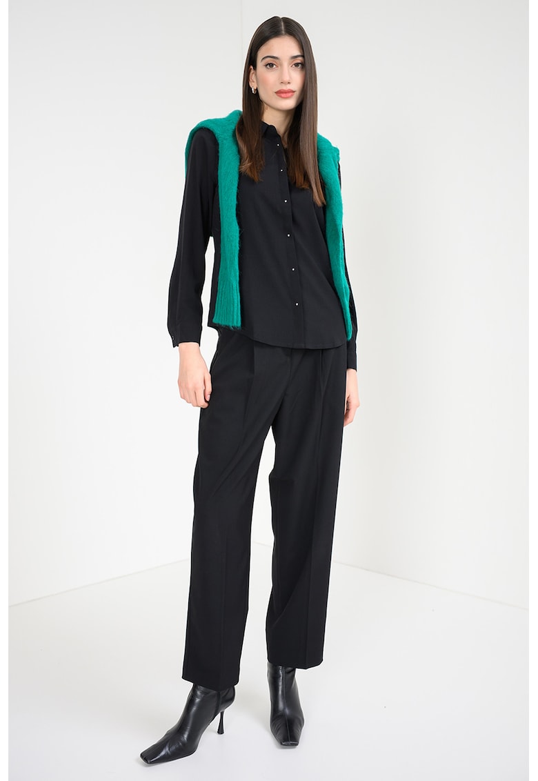 Camasa din amestec de lyocell - Negru