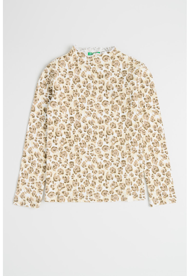 Bluza din amestec de bumbac cu imprimeu