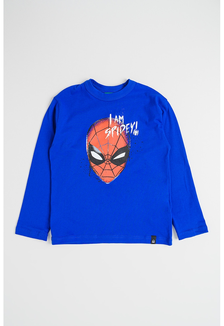 Bluza din bumbac cu imprimeu Spider-Man - Rosu/Negru/Albastru royal