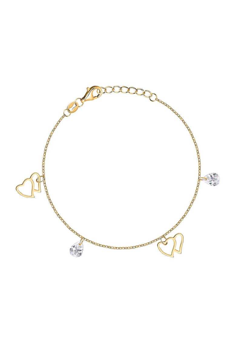 Bratara din argint 925 decorata cu zirconia si talismane