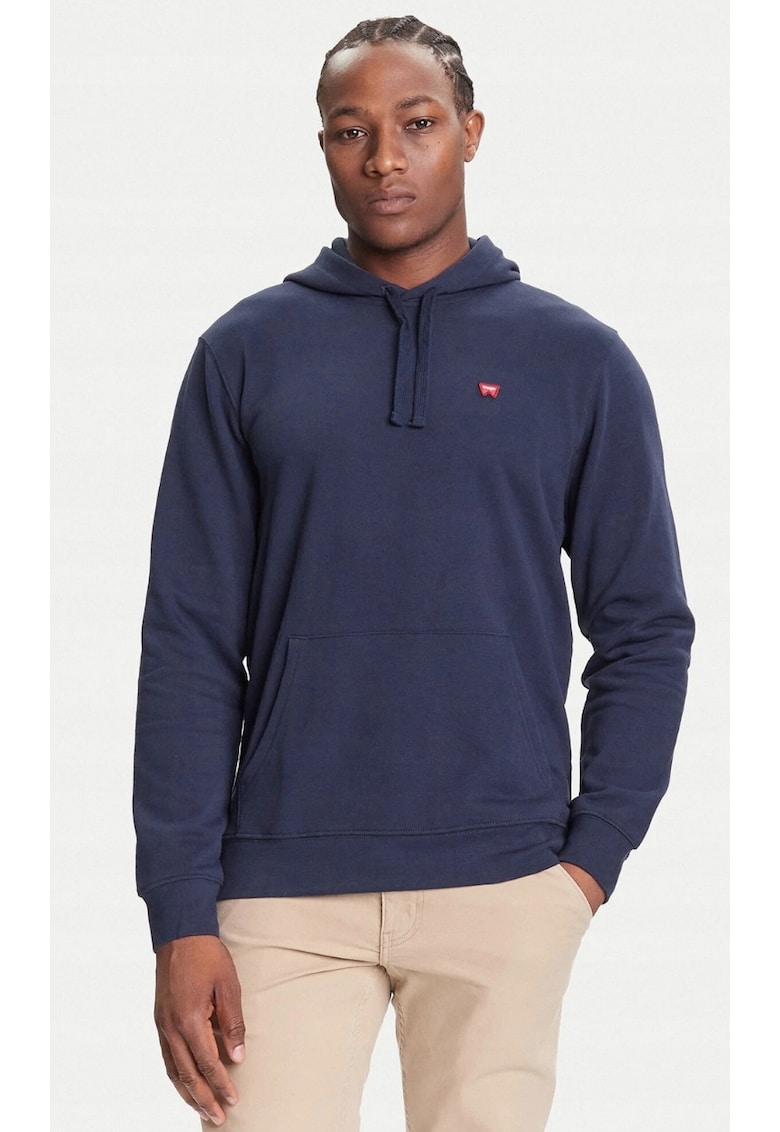 Hanorac barbati Sign Off Hoodie - bleumarin - croiala regular fit - 100% bumbac - buzunar cangur