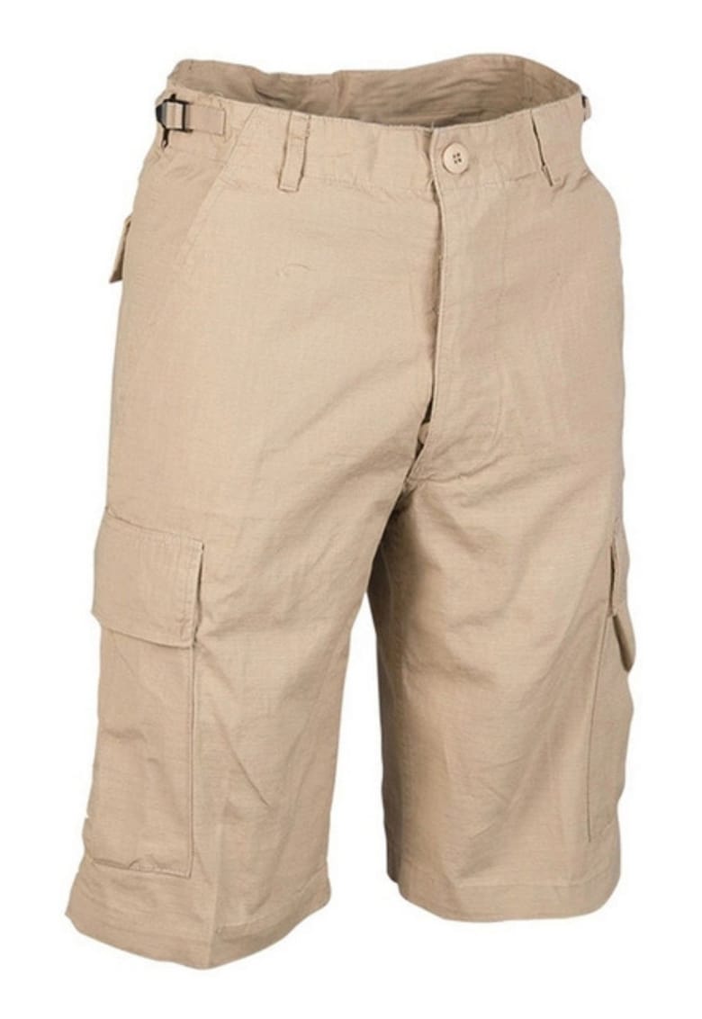 Pantaloni trei sferturi uni cu talie medie -