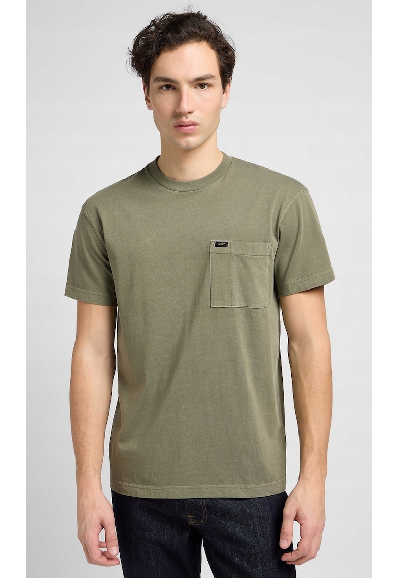 Lee Tricou barbati - RELAXED POCKET TEE - supradimensionat - verde - bumbac