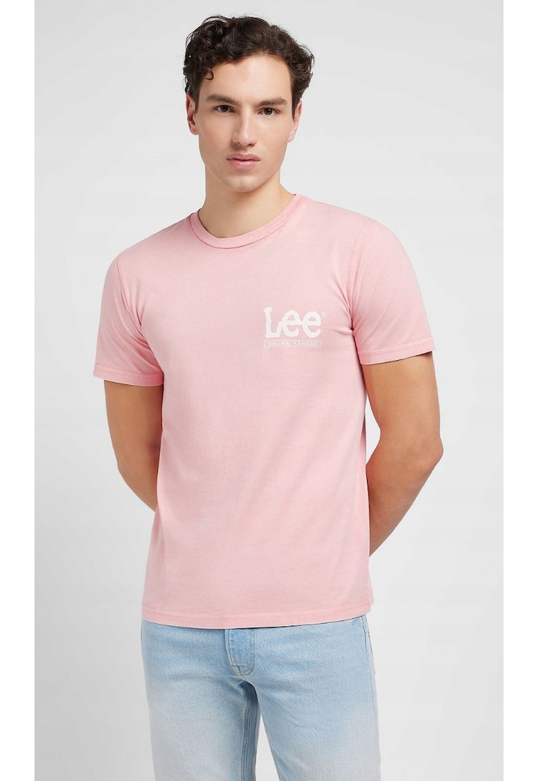 Tricou barbati - Cassie - bumbac - roz - maneca scurta