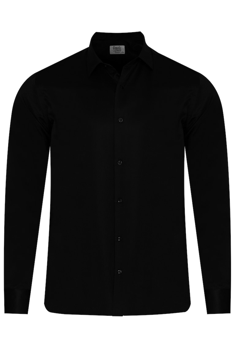 Camasa barbateasca - 7164 - slim fit - Negru