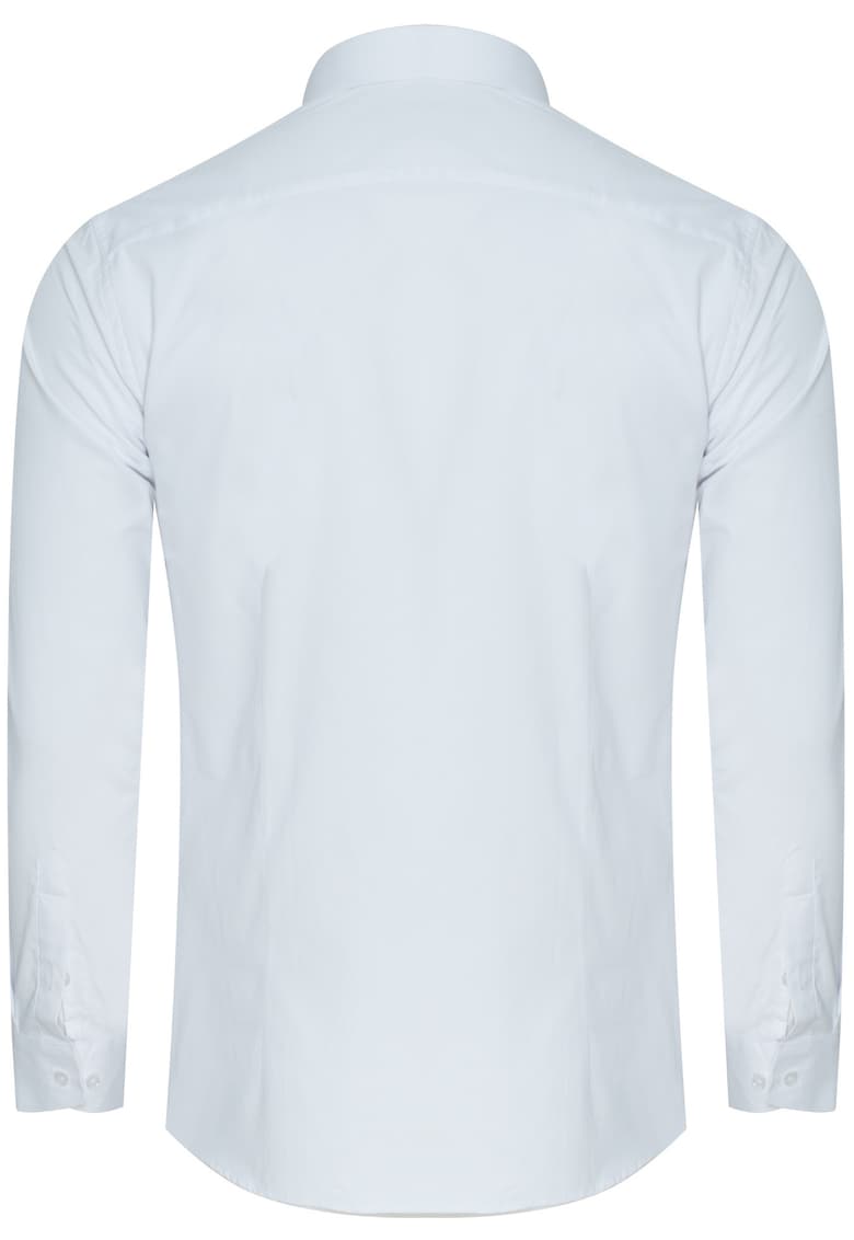 Camasa barbateasca - 2238 - slim fit - alb - bumbac