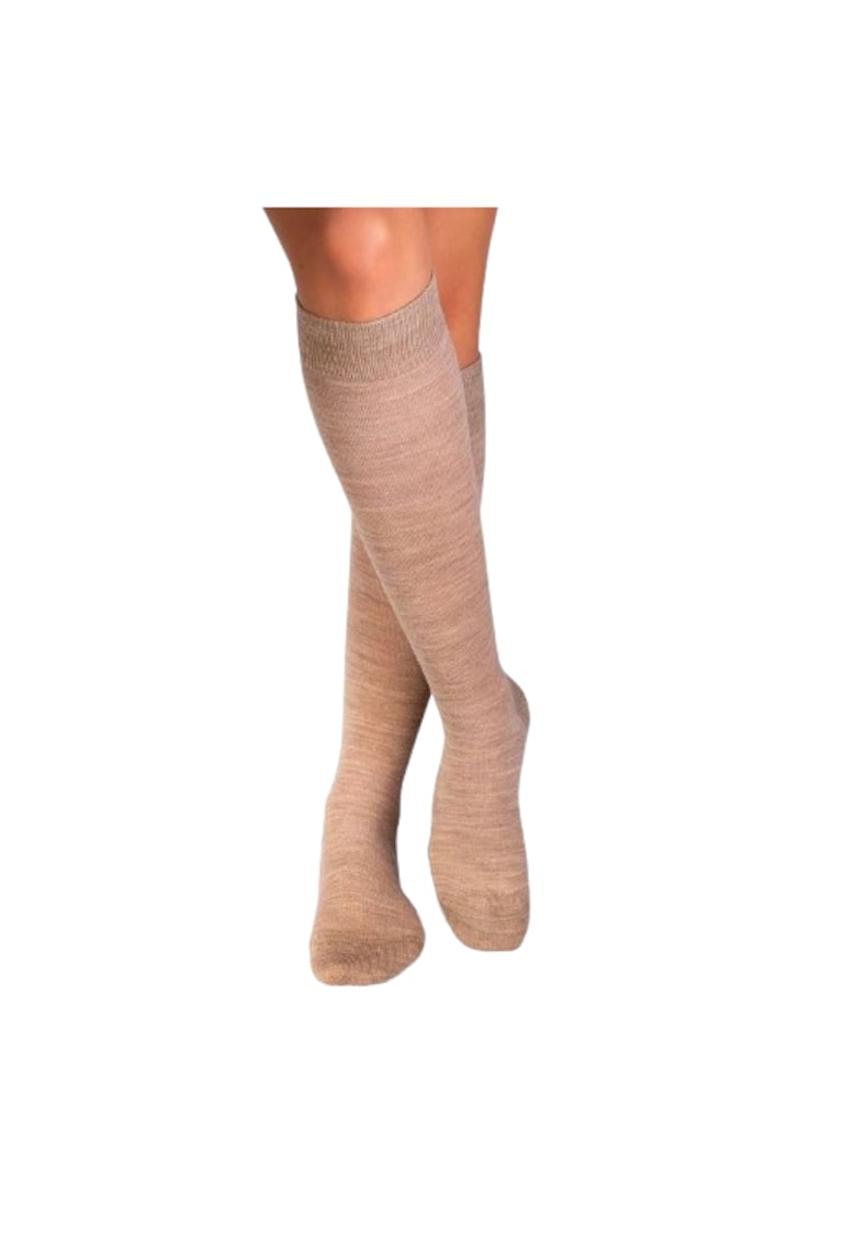 Sosete lungi 3/4 Fine din Lana Bej