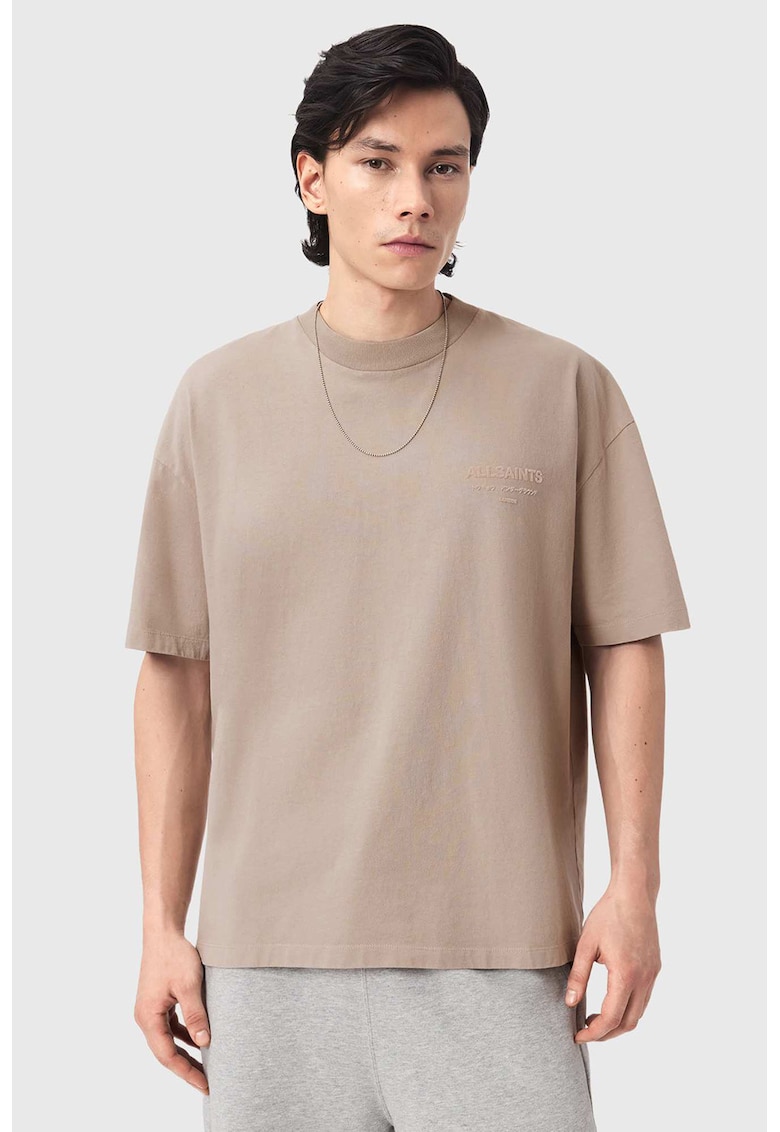 Tricou lejer de bumbac - Maro taupe deschis
