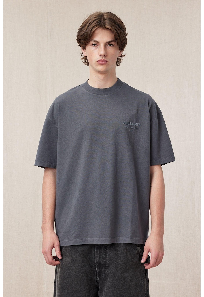 Tricou lejer de bumbac - Gri carbune