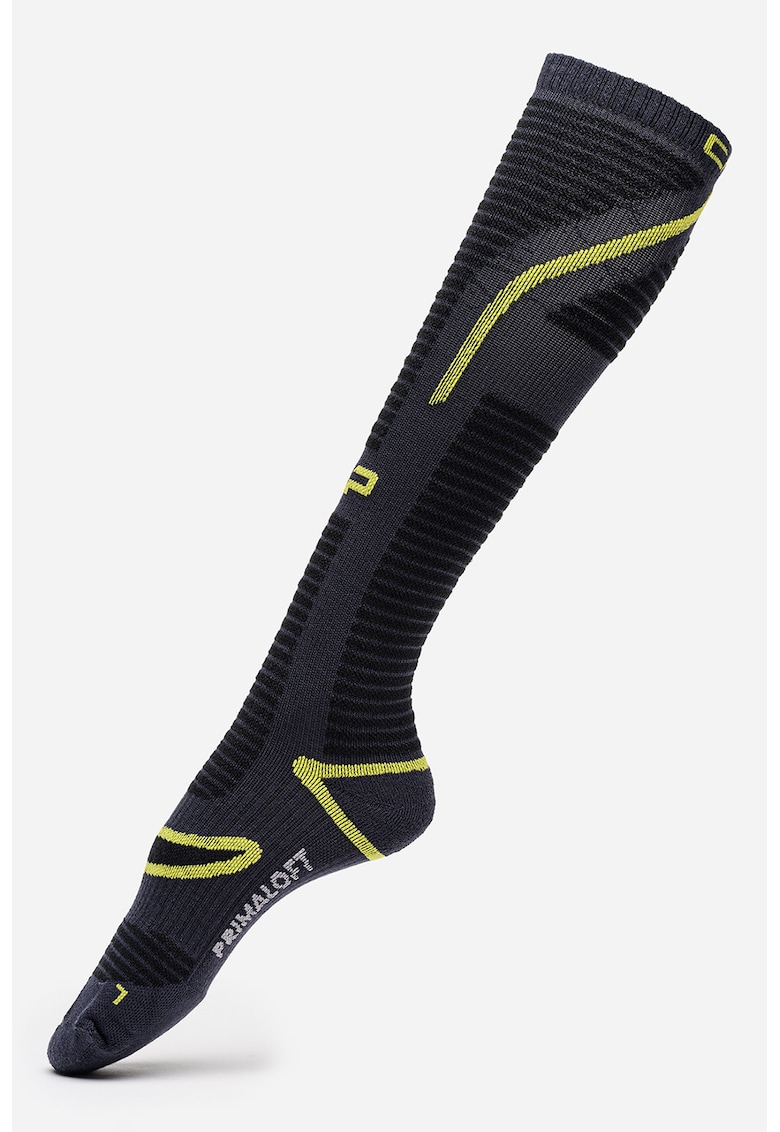Sosete pentru schi Pirmaloft - Galben/Bleumarin