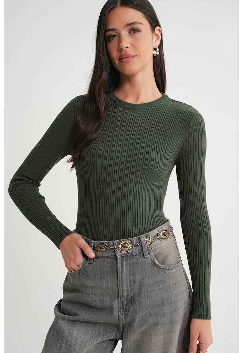 Top dama - mulat - verde kaki - jerseu