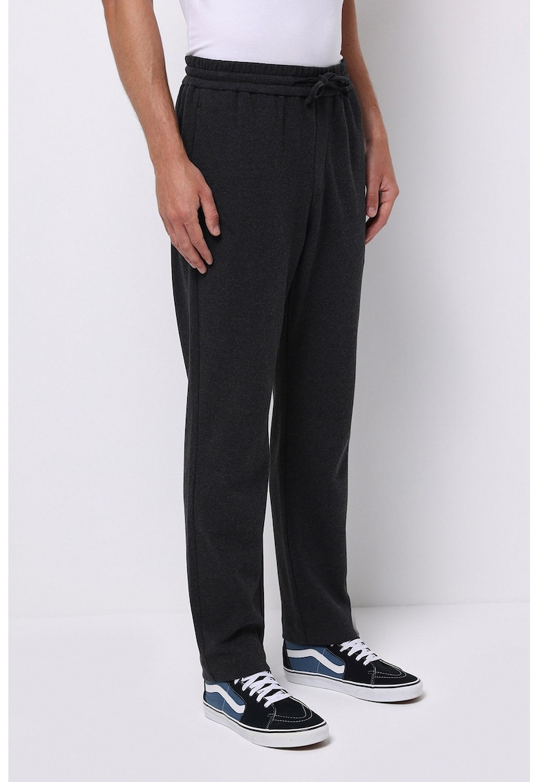 Pantaloni de trening drepti cu snur - Gri antracit